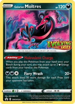 SWSH Sword & Shield Promo Cards SWSH125 Galarian Moltres - Holofoil - Promo
