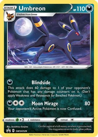 SWSH Sword & Shield Promo Cards SWSH129 Umbreon - Holofoil - Promo