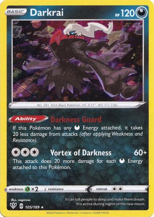 Miscellaneous Cards & Products 105/189 Darkrai - Holofoil - Promo