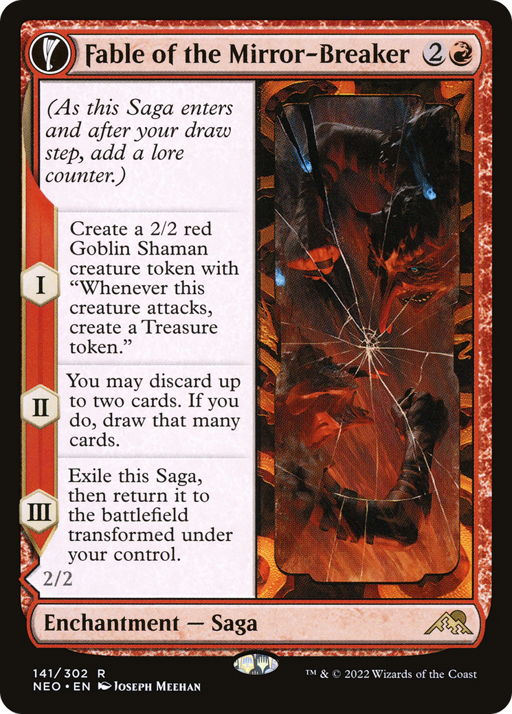 Kamigawa: Neon Dynasty - (NEO-141) - Fable of the Mirror-Breaker: (fandfc, enchantment)