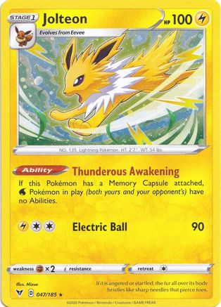 Miscellaneous Cards & Products 047/185 Jolteon - Holofoil - Promo