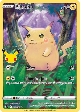 Celebrations 005/025 Pikachu - Holofoil - Holo Rare