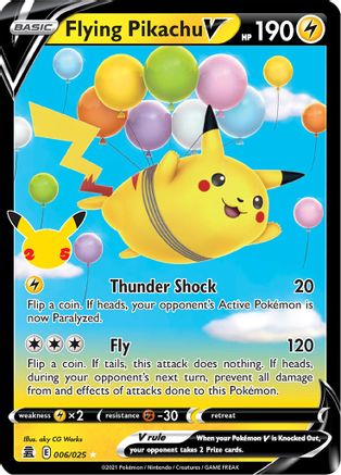 Celebrations 006/025 Flying Pikachu V - Holofoil - Ultra Rare