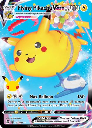 Celebrations 007/025 Flying Pikachu VMAX - Holofoil - Ultra Rare