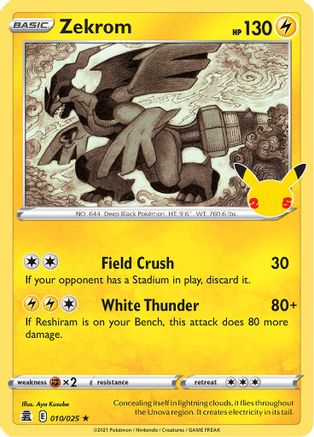 Celebrations 010/025 Zekrom - Holofoil - Holo Rare