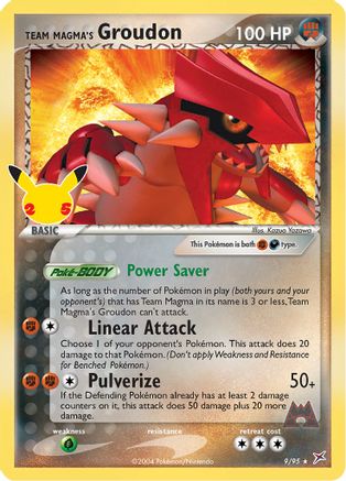 Celebrations Classic Collection 009/95 Team Magma's Groudon - Holofoil - Classic Collection