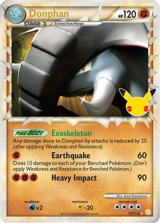 Celebrations Classic Collection 107/123 Donphan (Prime) - Holofoil - Classic Collection
