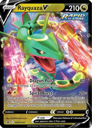 SWSH Sword & Shield Promo Cards SWSH147 Rayquaza V - Holofoil - Promo