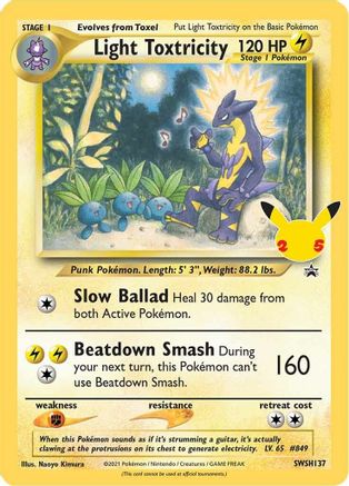 SWSH Sword & Shield Promo Cards SWSH137 Light Toxtricity - Holofoil - Promo