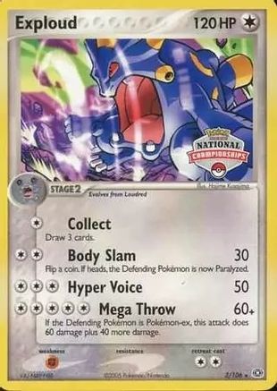 League & Championship Cards /106 Exploud - 3/106 (National Championships) - Promo