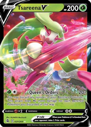 SWSH08 Fusion Strike 021/264 Tsareena V - Holofoil - Ultra Rare