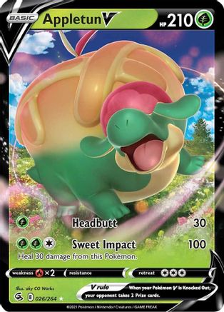 SWSH08 Fusion Strike 026/264 Appletun V - Holofoil - Ultra Rare