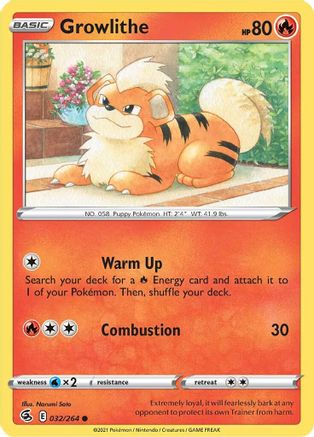 SWSH08 Fusion Strike 032/264 Growlithe - Common