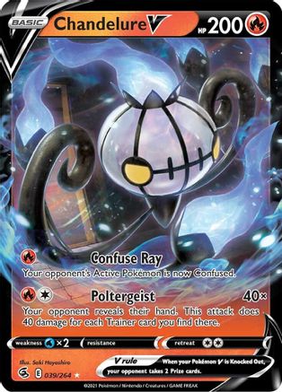 SWSH08 Fusion Strike 039/264 Chandelure V - Holofoil - Ultra Rare