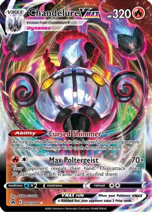 SWSH08 Fusion Strike 040/264 Chandelure VMAX - Holofoil - Ultra Rare