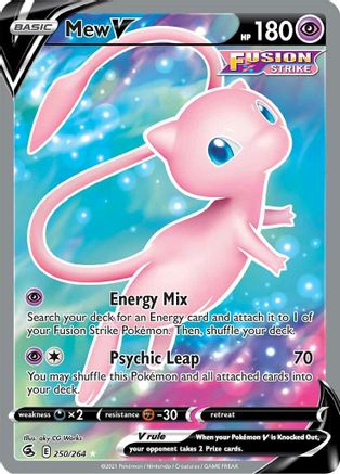 SWSH08 Fusion Strike 250/264 Mew V (Full Art) - Holofoil - Ultra Rare