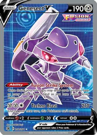 SWSH08 Fusion Strike 254/264 Genesect V (Full Art) - Holofoil - Ultra Rare