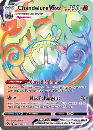 SWSH08 Fusion Strike 265/264 Chandelure VMAX (Secret) - Holofoil - Secret Rare