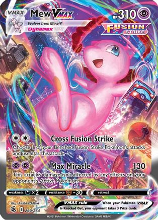 SWSH08 Fusion Strike 269/264 Mew VMAX (Alternate Art Secret) - Holofoil - Secret Rare