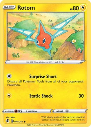 SWSH08 Fusion Strike 094/264 Rotom - Reverse Holofoil - Common