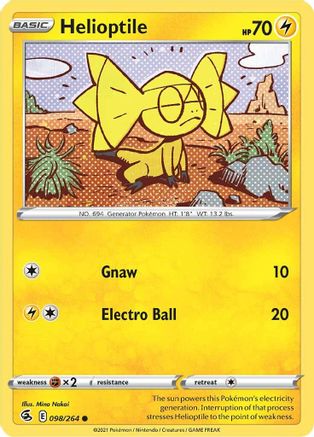 SWSH08 Fusion Strike 098/264 Helioptile - Common