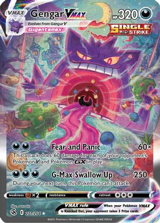 SWSH08 Fusion Strike 271/264 Gengar VMAX (Alternate Art Secret) - Holofoil - Secret Rare