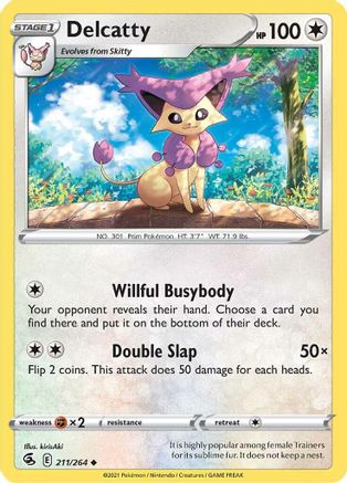 SWSH08 Fusion Strike 211/264 Delcatty - Reverse Holofoil - Uncommon