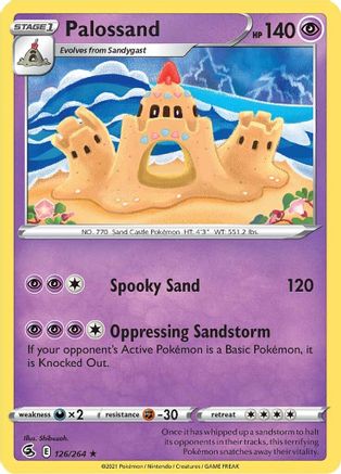 SWSH08 Fusion Strike 126/264 Palossand - Reverse Holofoil - Rare