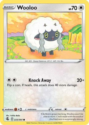 SWSH08 Fusion Strike 222/264 Wooloo (222) - Common