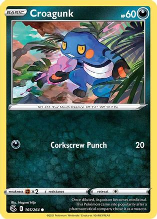 SWSH08 Fusion Strike 165/264 Croagunk - Common