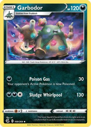 SWSH08 Fusion Strike 169/264 Garbodor - Reverse Holofoil - Uncommon