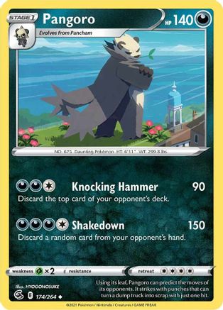 SWSH08 Fusion Strike 174/264 Pangoro - Reverse Holofoil - Uncommon