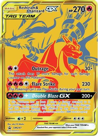 SM Promos SM247 Reshiram & Charizard GX - Holofoil - Promo