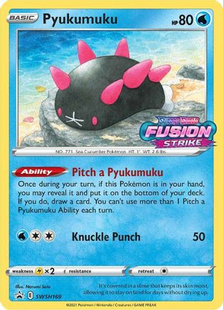SWSH Sword & Shield Promo Cards SWSH169 Pyukumuku - Holofoil - Promo