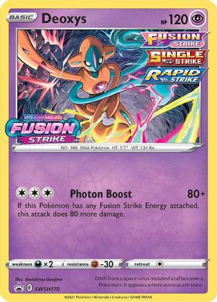SWSH Sword & Shield Promo Cards SWSH170 Deoxys - Holofoil - Promo