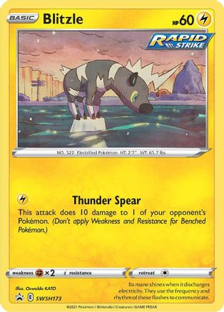 SWSH Sword & Shield Promo Cards SWSH173 Blitzle - Holofoil - Promo