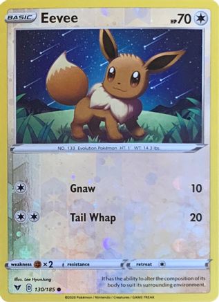 Miscellaneous Cards & Products 130/185 Eevee - Reverse Holofoil - Common