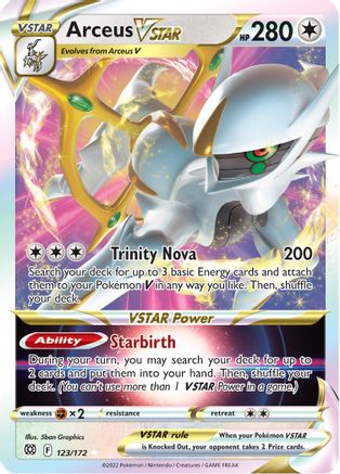 SWSH09 Brilliant Stars 123/172 Arceus VSTAR - Holofoil - Ultra Rare