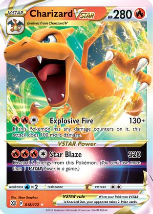 SWSH09 Brilliant Stars 018/172 Charizard VSTAR - Holofoil - Ultra Rare