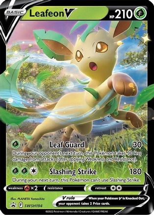 SWSH Sword & Shield Promo Cards SWSH194 Leafeon V - Holofoil - Promo