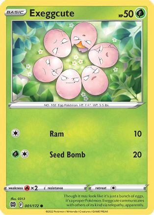 SWSH09 Brilliant Stars 001/172 Exeggcute - Common