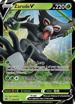 SWSH09 Brilliant Stars 016/172 Zarude V - Holofoil - Ultra Rare