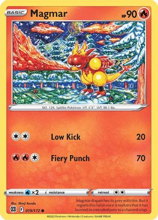 SWSH09 Brilliant Stars 019/172 Magmar - Common