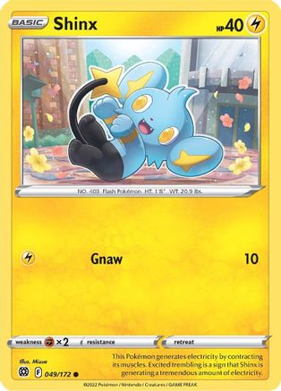 SWSH09 Brilliant Stars 049/172 Shinx - Reverse Holofoil - Common