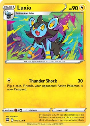 SWSH09 Brilliant Stars 050/172 Luxio - Reverse Holofoil - Uncommon