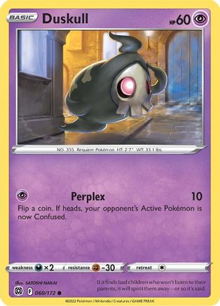 SWSH09 Brilliant Stars 060/172 Duskull - Reverse Holofoil - Common