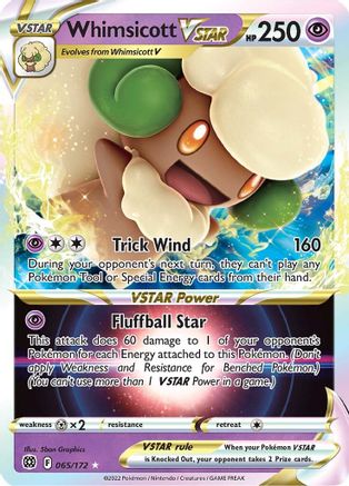 SWSH09 Brilliant Stars 065/172 Whimsicott VSTAR - Holofoil - Ultra Rare