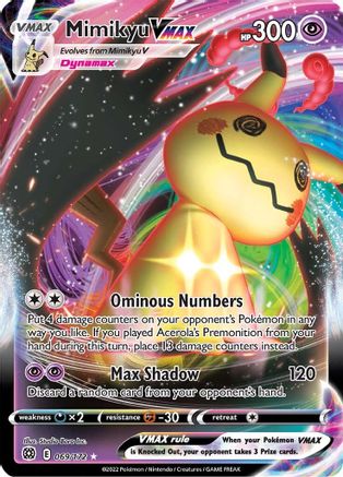 SWSH09 Brilliant Stars 069/172 Mimikyu VMAX - Holofoil - Ultra Rare