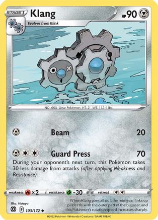 SWSH09 Brilliant Stars 103/172 Klang - Reverse Holofoil - Uncommon