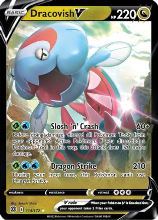 SWSH09 Brilliant Stars 114/172 Dracovish V - Holofoil - Ultra Rare